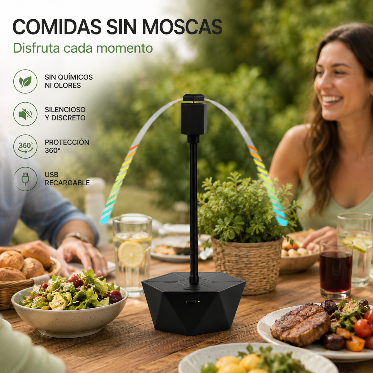 Ventilador Antimoscas para Mesa