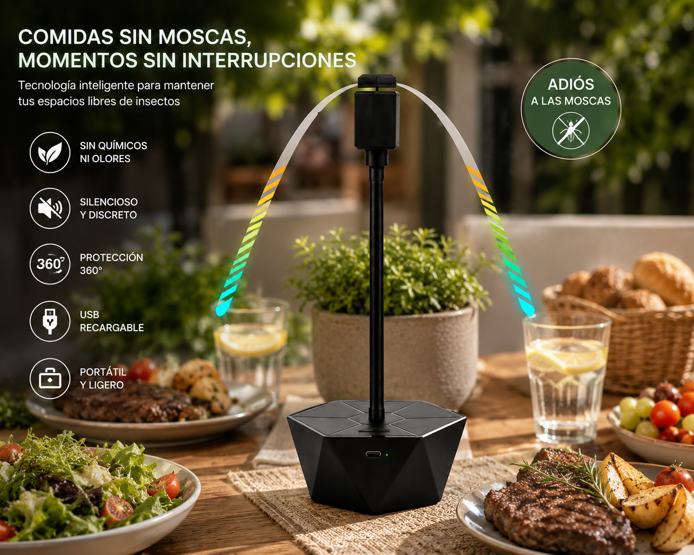Ventilador Antimoscas para Mesa